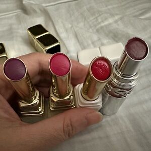 Set of 4 YSL 203 Guerlain kiss kiss color reviving lip balm 409/ 809/ r330